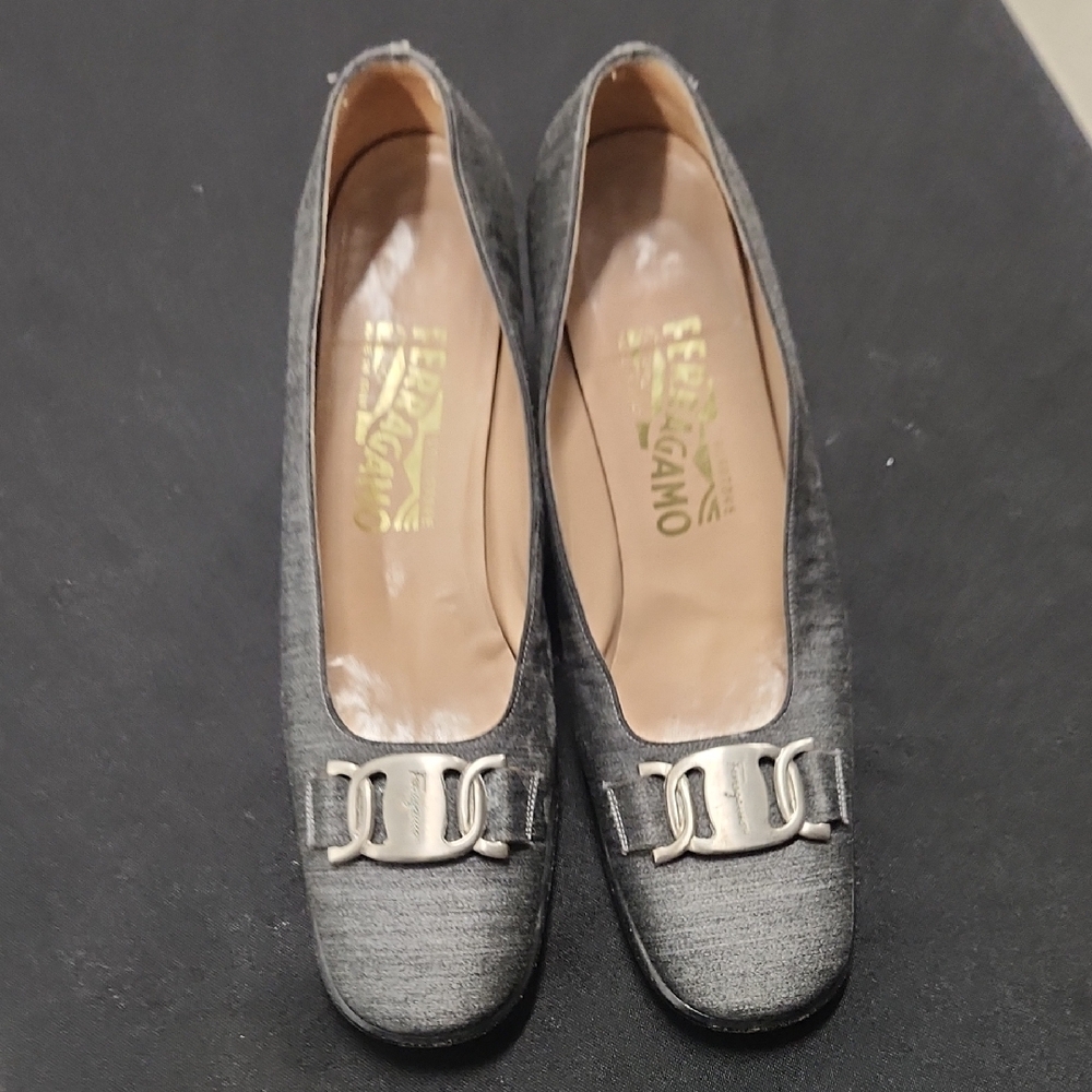 Salvatore Ferragamo Women's Gray Loafers